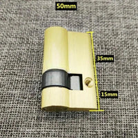 Cylindre de Porte Doré Brossé, de 40 à 100 mm, avec 3 Clés, vue 7