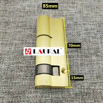 Cylindre de Porte Doré Brossé, de 40 à 100 mm, avec 3 Clés, vue 10