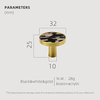 Bouton de Meuble en Laiton à Cabochon Coloré, Ø 22 à 42 mm, vue 12