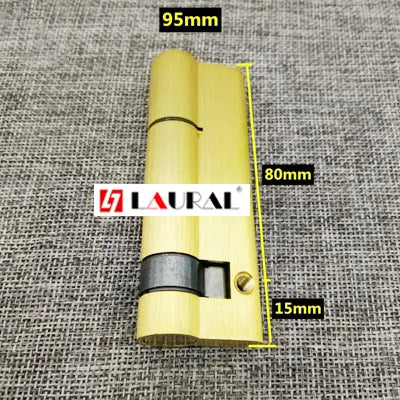 Cylindre de Porte Doré Brossé, de 40 à 100 mm, avec 3 Clés, vue 16