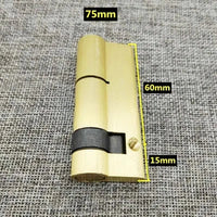 Cylindre de Porte Doré Brossé, de 40 à 100 mm, avec 3 Clés, vue 8