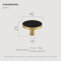 Bouton de Meuble en Laiton à Cabochon Coloré, Ø 22 à 42 mm, vue 8