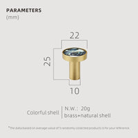 Bouton de Meuble en Laiton à Cabochon Coloré, Ø 22 à 42 mm, vue 20
