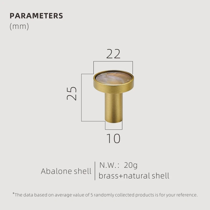Bouton de Meuble en Laiton à Cabochon Coloré, Ø 22 à 42 mm, vue 27