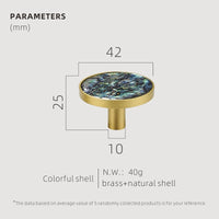 Bouton de Meuble en Laiton à Cabochon Coloré, Ø 22 à 42 mm, vue 7