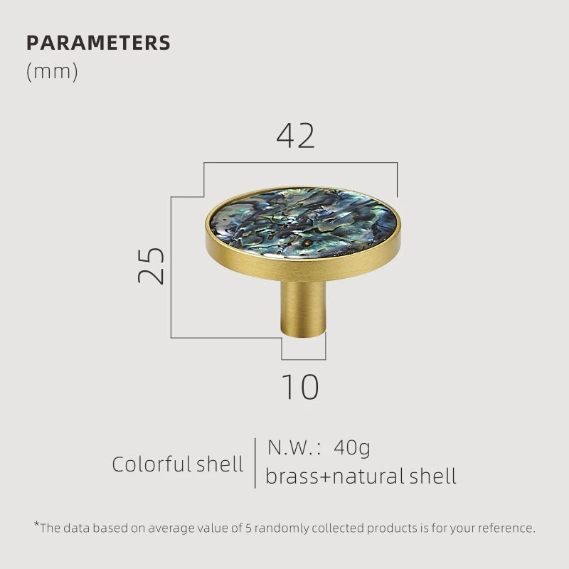 Bouton de Meuble en Laiton à Cabochon Coloré, Ø 22 à 42 mm, vue 7