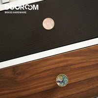 Bouton de Meuble en Laiton à Cabochon Coloré, Ø 22 à 42 mm, vue 4