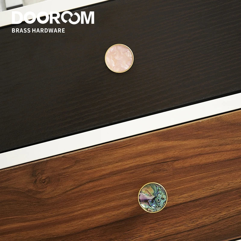 Bouton de Meuble en Laiton à Cabochon Coloré, Ø 22 à 42 mm, vue 4