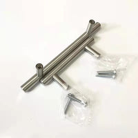 Poignée de Meuble Barre en Inox Noir, Doré ou Brossé, Entraxe 64 à 320 mm, vue 4