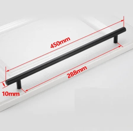 Poignée de Meuble Barre en Inox Noir, Doré ou Brossé, Entraxe 64 à 320 mm, vue 36