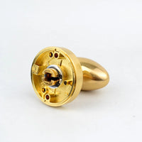 Bouton de Porte Œuf en Zamak sur Rosace Ronde, Seul ou avec Loquet, vue 3