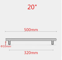 Poignée de Meuble Barre en Inox Noir, Doré ou Brossé, Entraxe 64 à 320 mm, vue 37