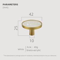 Bouton de Meuble en Laiton à Cabochon Coloré, Ø 22 à 42 mm, vue 29