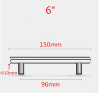 Poignée de Meuble Barre en Inox Noir, Doré ou Brossé, Entraxe 64 à 320 mm, vue 16