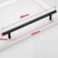 Poignée de Meuble Barre en Inox Noir, Doré ou Brossé, Entraxe 64 à 320 mm, vue 8