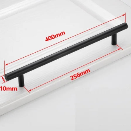 Poignée de Meuble Barre en Inox Noir, Doré ou Brossé, Entraxe 64 à 320 mm, vue 8