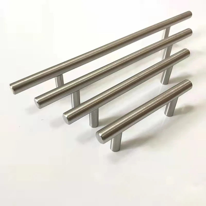 Poignée de Meuble Barre en Inox Noir, Doré ou Brossé, Entraxe 64 à 320 mm, vue 6