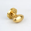 Bouton de Porte Œuf en Zamak sur Rosace Ronde, Seul ou avec Loquet