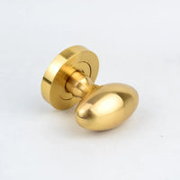 Bouton de Porte Œuf en Zamak sur Rosace Ronde, Seul ou avec Loquet