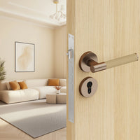 Poignée de Porte Intérieure Effet Cuir Tressé en Zinc, Entraxe 58 mm, vue 2
