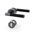 Poignée de Porte Intérieure Effet Cuir Tressé en Zinc, Entraxe 58 mm