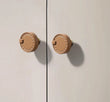 Bouton de Meuble Rond en Cuir, Noir, Blanc, Marron ou Gris