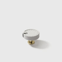 Bouton de Meuble Rond en Cuir, Noir, Blanc, Marron ou Gris, vue 4