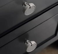 Bouton de Meuble Rond en Cuir, Noir, Blanc, Marron ou Gris, vue 7
