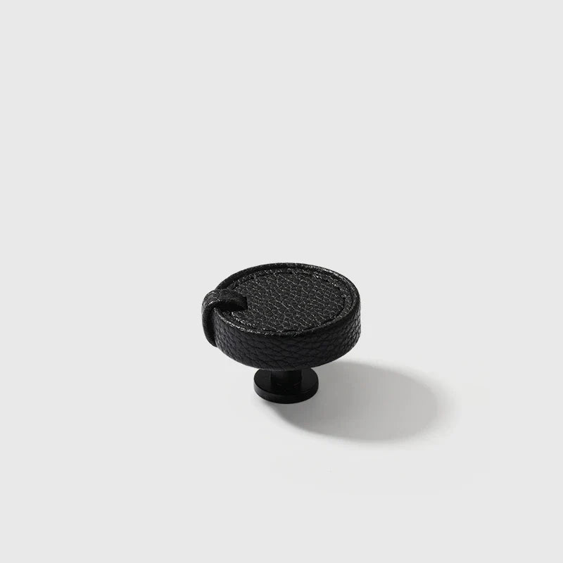 Bouton de Meuble en Cuir Rond Élégant, vue 2