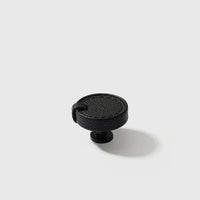 Bouton de Meuble Rond en Cuir, Noir, Blanc, Marron ou Gris, vue 2
