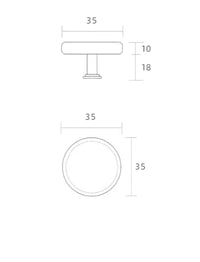 Bouton de Meuble Rond en Cuir, Noir, Blanc, Marron ou Gris, vue 10