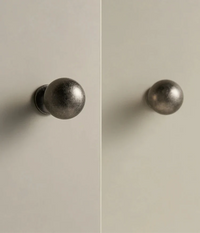 Poignée de Meuble Style Antique Gris Béton, Barre en U et Bouton Boule, vue 4