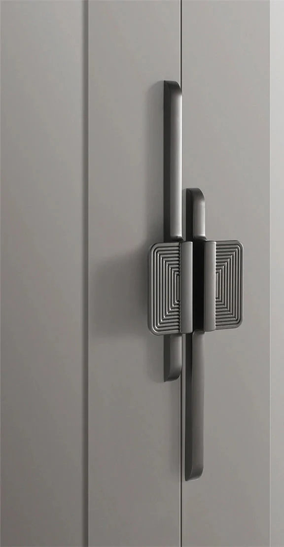 Poignée de Meuble Design Gris Anthracite Laiton Massif