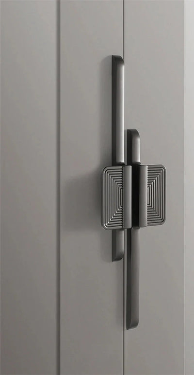 Poignée de Meuble Design Gris Anthracite Laiton Massif