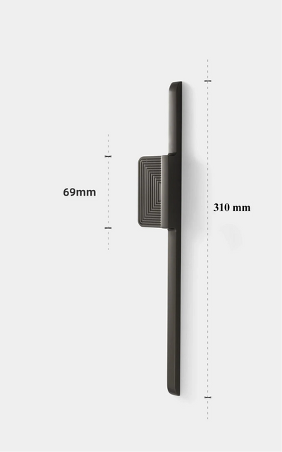 Poignée de Meuble Design Gris Anthracite Laiton Massif