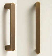 Poignée de Meuble Moderne en Laiton Bronze Brossé, Entraxe 96 à 192 mm