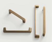 Poignée de Meuble Moderne en Laiton Bronze Brossé, Entraxe 96 à 192 mm, vue 3