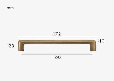Poignée de Meuble Moderne en Laiton et Bronze Brossé