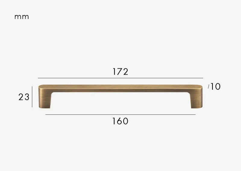 Poignée de Meuble Moderne en Laiton Bronze Brossé, Entraxe 96 à 192 mm, vue 7
