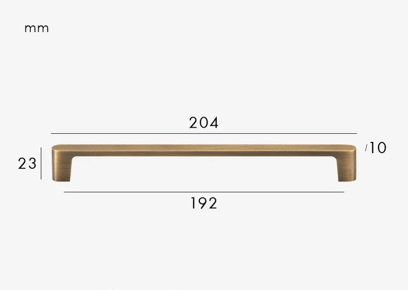 Poignée de Meuble Moderne en Laiton Bronze Brossé, Entraxe 96 à 192 mm, vue 8