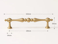 Poignée de Meuble Balustre en Laiton Or Brossé, Barre ou Bouton, vue 8