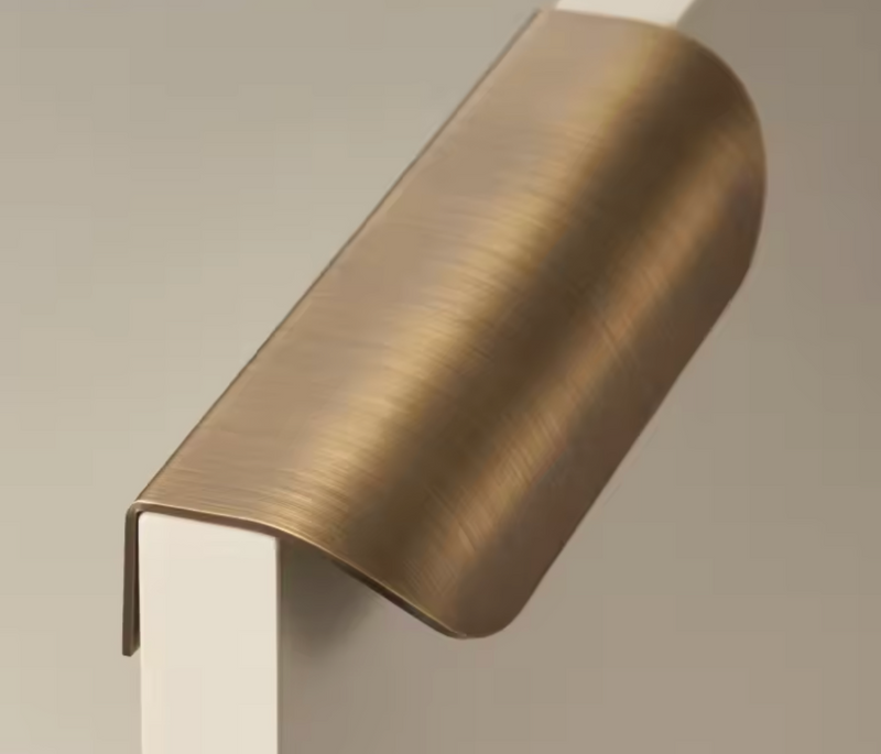 Poignée de Meuble en Laiton, Finition Bronze Brossé