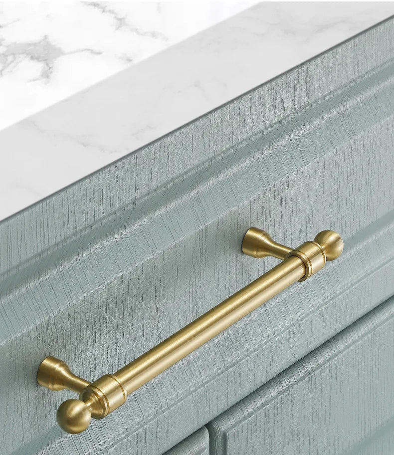 Poignée de Meuble en Laiton, Design Élégant pour Armoire et Tiroir