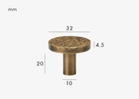 Poignée de Meuble Martelée en Laiton Bronze, Barre ou Bouton, vue 4