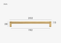 Poignée de Meuble Moletée en Laiton Or Brossé, Entraxe 96 à 288 mm, vue 8
