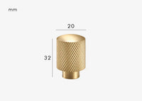 Poignée de Meuble Moletée en Laiton Or Brossé, Entraxe 96 à 288 mm, vue 4