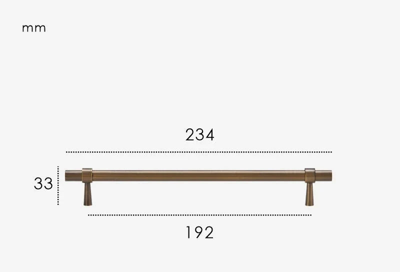 Poignée de Placard Tubulaire en Laiton Bronze, Barre ou Bouton en T, vue 7