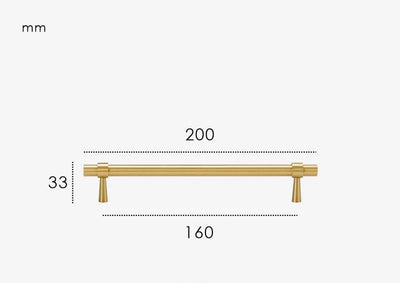 Poignée de Meuble Or Brossé au Design Ultra Plat