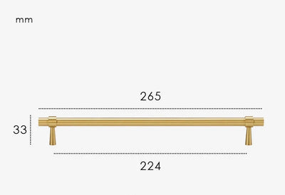 Poignée de Meuble Or Brossé au Design Ultra Plat