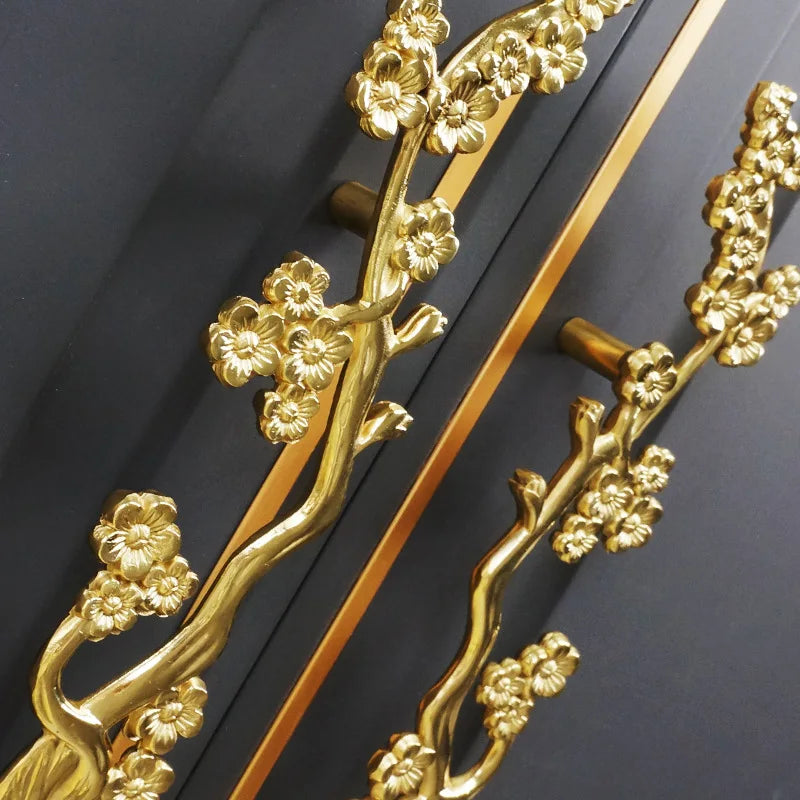 Poignée de Porte d'Armoire en Laiton, Finition Vintage, Style Raffiné
